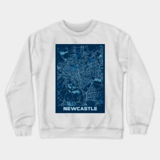 Newcastle - United Kingdom Peace City Map Crewneck Sweatshirt